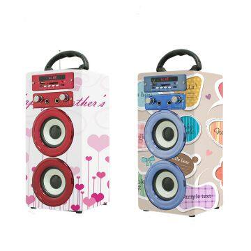 Wonderful Sound Rechargeable 1200mah Wireless Karaoke Party Speaker Outdoor Music System with USB/AUX/TF card/Microphone