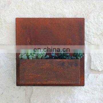 Vertical Corten Steel Garden Wall Hanging Planters for Sccculents