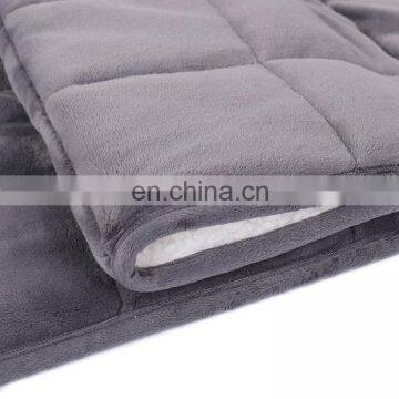 New Design Custom Adult Stress Sensory Anxiety Relieve Sleeping Heavy Duvet Cover Weighted Blanket With Milk Fleece Sherpa Inner photo-5