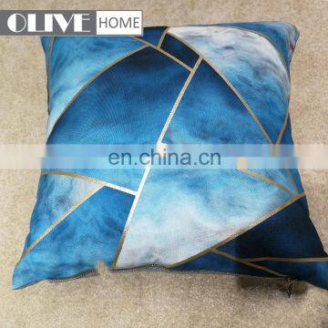 2018 New Design Geometric Figure Gold Stamping Marble Printed Cushion Cover For Spring photo-5