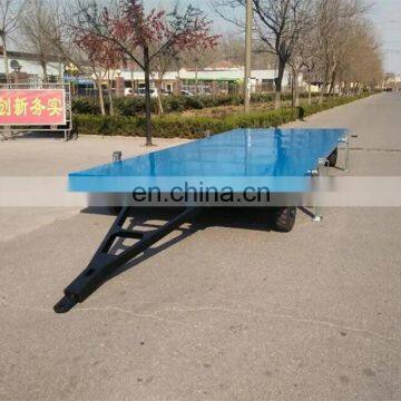 Tractor mounted Factory Field Cargo transshipment 10 tons 20ft low flatbed trailer