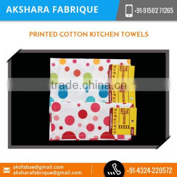 2016 New Design Best Printed Cotton Kitchen Towels Indian Supplier