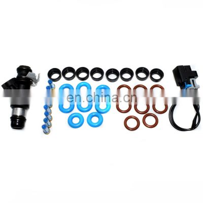 Free Shipping!Fuel Injector&Pigtail Harness&REPAIR KIT O-RINGS FILTERS PINTEL CAPS Set For GMC