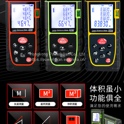 60m High Accuracy Laser Distance Meter Mini Range Finder Red Light Range Finder Laser  Ruler