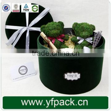 Custom design good looking round cardboard flower shipping box