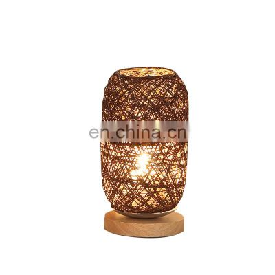 Bedroom bedside creative decoration LED night light rechargeable table lamp wooden table lamp night light