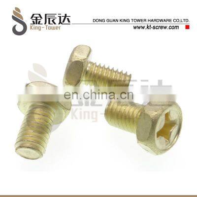 Ansi B-18.6.3 Grade 8 Brass Torx Pan Washer Head Machine Screw photo-2