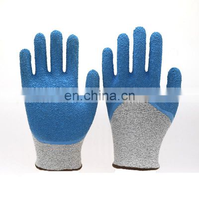 Industrial safety rubber hand protective wholesale construction anti slip grip heavy duty latex coated working gloves