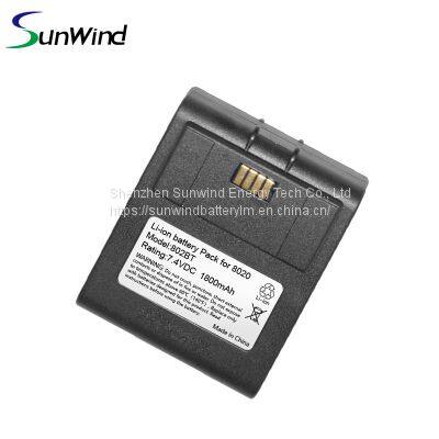 Factory 7.4V 1800mah Replacement battery pack for verifone nurit 8020 POS battery