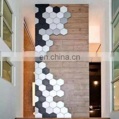20x23 Dark Grey Non Slip Modern House Vinyl Hexagon Bathroom Flooring Tile and Wall Decoration photo-5