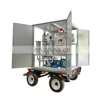 Mobile Double Stage Vacuum Transformer Oil Dehydration Degassing Purifier