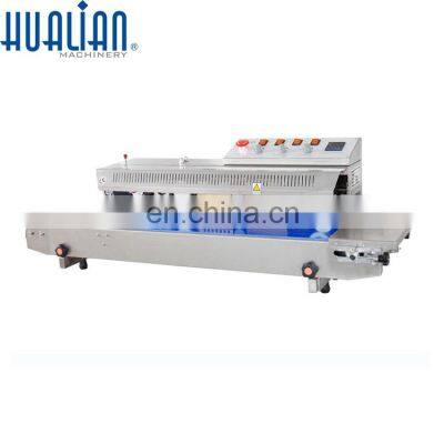 FRM-1010I Hualian Solid Ink Printer Packing Oil Food Pouch Continuous Plastic Big Bag Heat Band Sealer Sealing Machine