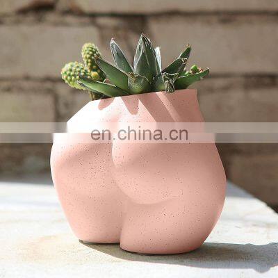 New Custom  nude butt Boho Burn Bum Chic woman female Body bum shaped Ceramic Planter Flower Pot