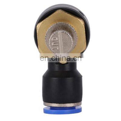 Air Cylinder Thread Small Pneumatic Quick Connect Hose Fittings Speed Control Brass Throttle Check Valve