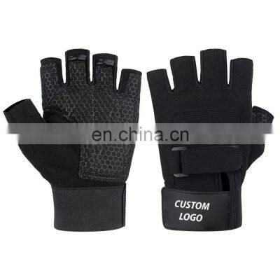 Fitness Heavyweight Training Gloves Bodybuilding Half Finger Gloves Non-Slip Extended Weightlifting Fitness Gloves