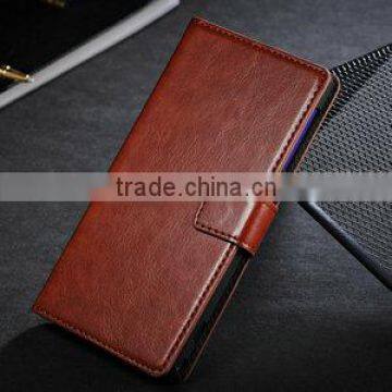 High quality leather wallet case for sony lt39h , flip case for sony zl