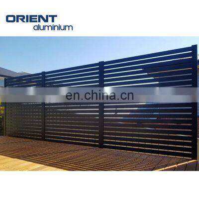 High Quality Fence Panel Aluminum Easily Assembled Aluminium Fence Modern Slat