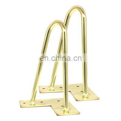 Furniture Legs Modern Cheap Chrome Iron Steel Metal TV Stand Bed Cabinet Sofa Hair Pin Furniture Gold Hairpin Legs For Furniture