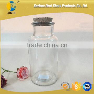 600ml clear glass wishing bottle with wishing stars