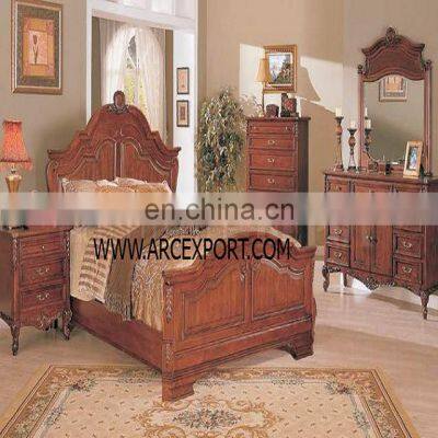 queen luxury wooden decorative bed