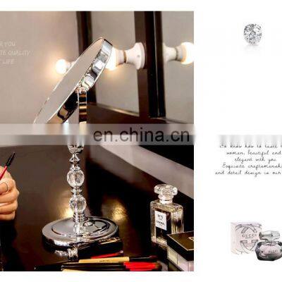 DIAMOND 360 Degree Rotation 1x/2x Bathroom Make up Mirror With Non-slip Base Standing Cosmetic Mirror photo-5