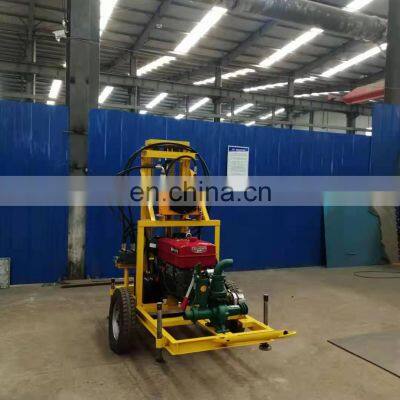 35 Horsepower Easy to Move Portable Water Well Drilling Rig Drilling Machine With Big Wheels for Sale photo-3