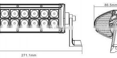 LED6-36 LED Light Bar 36w 2880lm 7inch Combo Beam Double Row for Auto Automotive Lighting System Work Light E Pistar LANTSUN photo-3