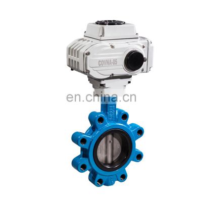 DN50 DN100 Motorized Actuator  Cast Iron Butterfly Valve Electric Lug Type Butterfly Valve