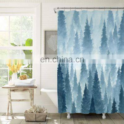 Digital printing Modern polyester shower curtains