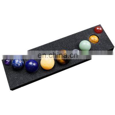 Semi-Precious Stone Crafts Gift Set Semi Precious Stones Crystal Ball Sphere Planet Stone Set Gift Box photo-5