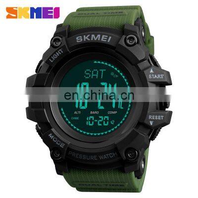 Army green smart watch custom pressure monitor 2018 skmei 1358