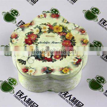 flower shape drided flowers metal packaging