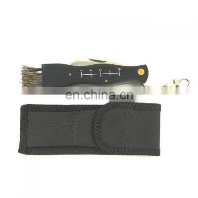 Wood handle stainless steel garden tool folding mushroom diggig knife