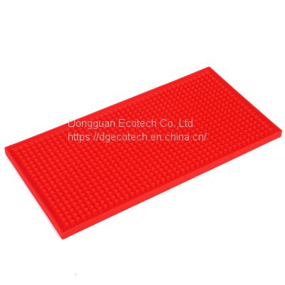 solid no logo PVC Rubber Beer Bar Mat Eco Water proof PVC Drinking Bar rail mat silicone bar mat spill bar mat