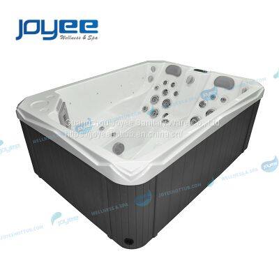 JOYEE Wholesale High Quality 4 People US Acrylic Hydro Bubble Massage Freestanding Bathing Outdoor Hot Tub Spa photo-2