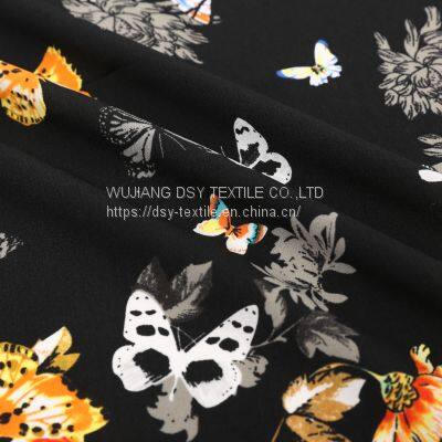 Textile Print Woven 100% Polyester ITY Crepe Fabric photo-2