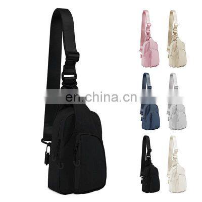 Wholesale Fashion Outdoor Running Chest Bags Waterproof Lightweight Nylon Waist Bag Custom Sports Crossbody Belt Bag Unisex photo-5