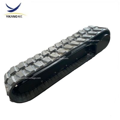 Rubber track undercarriage for crawler drilling rig with carrying 4 tons