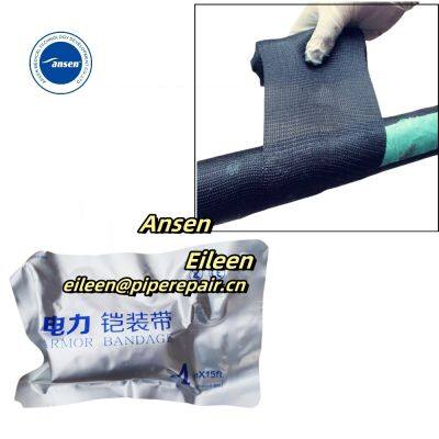 Cold-Shrinkable Cable Joints Accessories Armor Cast Fiberglass Tape 4 Inches Pu Resin Armored Cast