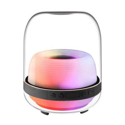 Wireless Haman Speaker Desktop LED Light Waterproof Charging Light Subwoofer USB Lamp Speaker With Radio