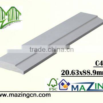 C40 white resin coat wood decorative moulding