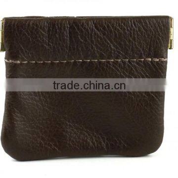 Wholesale premium leather coin purses slim coin purse for men