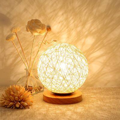 15cm Rattan Ball Moon Lamp LED Globe Ball Light USB Powered Dimmable LED Projector Night Lights for c