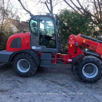 China Huizhong HZM 825T 2ton Lift Capacity Articulated Telescopic Front End Loader With Yunnei Stage 5 Engine