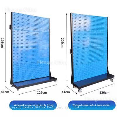 Rack en matériel de quincaillerie de grande capacité à 4 étages avec planche à chevilles monofaciale pour le stockage de l'atelier photo-2