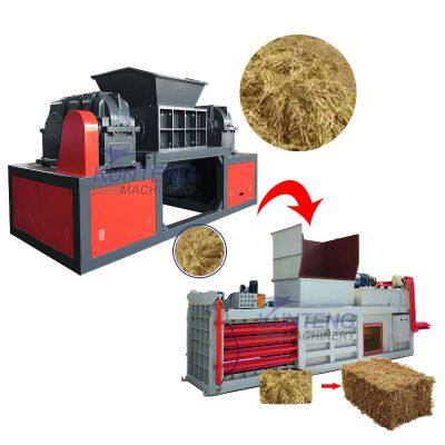 Industrial Straw Shredding Machine Leaf Grass Shredder Forage hay Crushing and Baling Machines