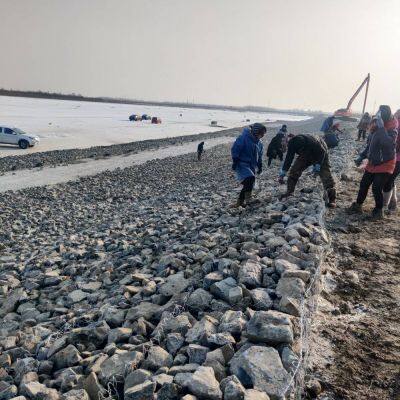 Lianqi Network Industry Gabion Mesh, Riverbank Slope Protection Construction, Riverbank Toe Protection Cage Size 2*1*1, Gabion for Erosion Gullies