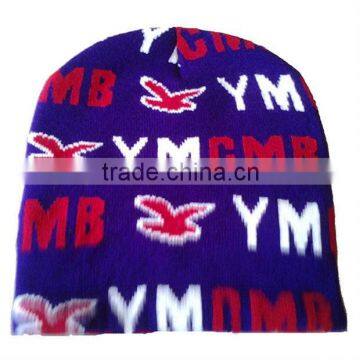 High quality soft colorful knitted YMCMB cap