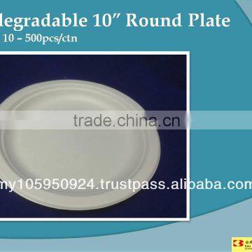 Biodegradable 10" Round Plate