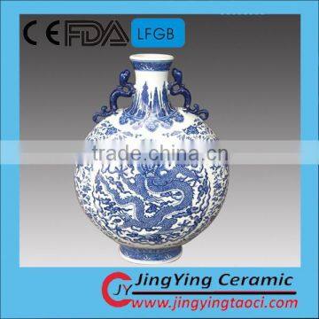 High quality home decoration blue and white ceramic antique vases